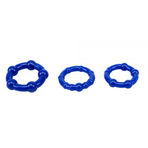 Набір ерекційних кілець Beaded Cock Rings, Blue RDNI-291006 фото