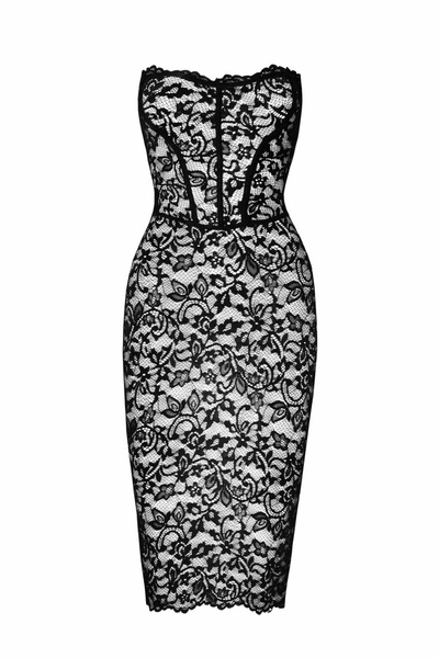 Кружевное платье, F301 Noir Handmade Catalyst со шнуровкой, черное, размер S 12530/F301 фото