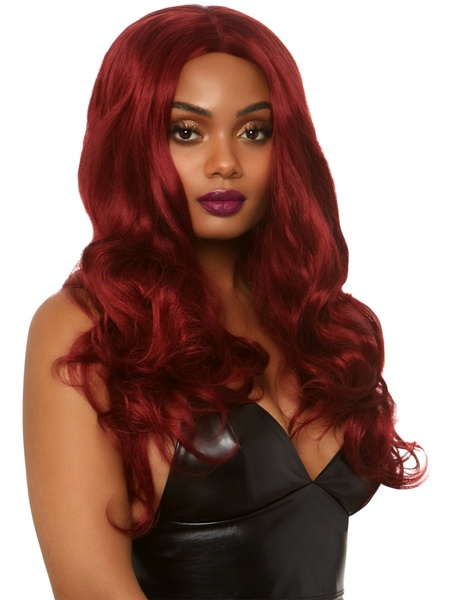 Женский длинный волнистый парик винно-красного цвета Leg Avenue, 68.5 см A2829/Red фото