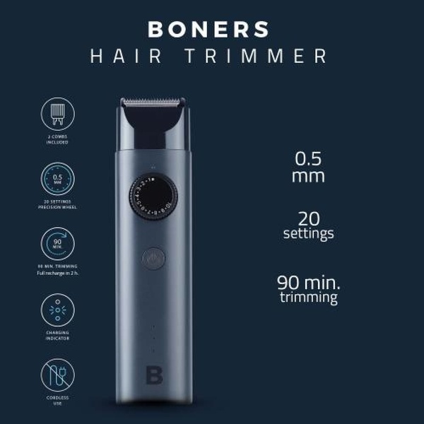 Тример для волосся Boners Hair Trimmer Shaver сірий BON201 фото