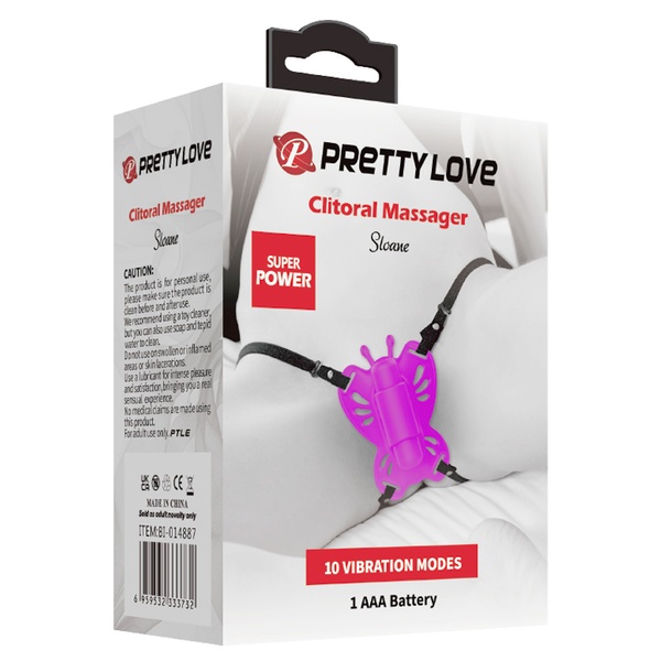 Вибратор клиторальный в трусики бабочка Pretty Love 33732 /BI-014887 фото