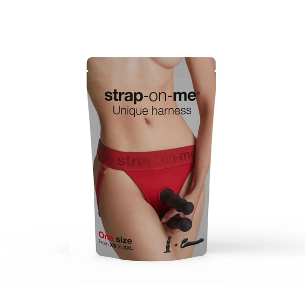 Трусики для страпона Strap-On-Me HARNAIS LINGERIE UNIQUE - One Size - RED SO9614 фото