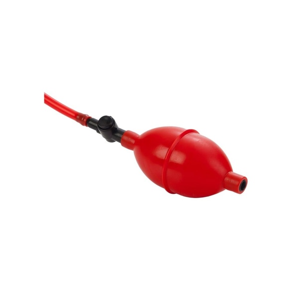 Анальная пробка с насосом-грушей Expandable Butt Plug, черно-красная California Exotic CE12130 фото