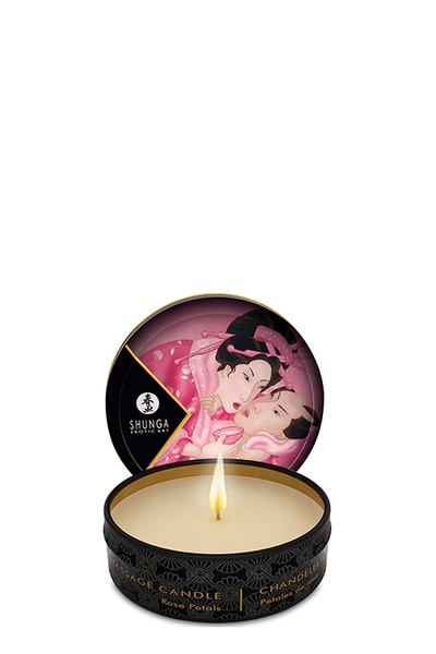 Масажна свічка MASSAGE CANDLE ROSE PETALS 30ML T274600 фото