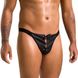 Мужские слипы на шнуровке Passion 044 SLIP BEN S/M Black, экокожа, люверсы SO7604 фото 1