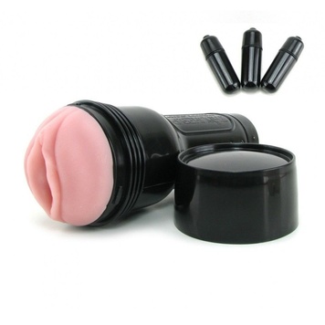 Мастурбатор у колбі з трьома віброкулями Fleshlight Vibro Pink Lady Touch FL17347 фото