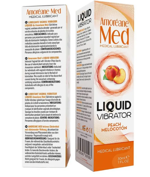 Стимулирующий лубрикант от Amoreane Med: Liquid vibrator - Peach ( жидкий вибратор ), 30 ml PS60108 фото