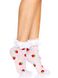 Шкарпетки жіночі з полуничним принтом Leg Avenue Strawberry ruffle top anklets One size, мереживні манж SO8583 фото 4