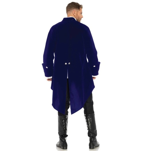 Длинное бархатное пальто синего цвета Leg Avenue, размер L 86687/L фото