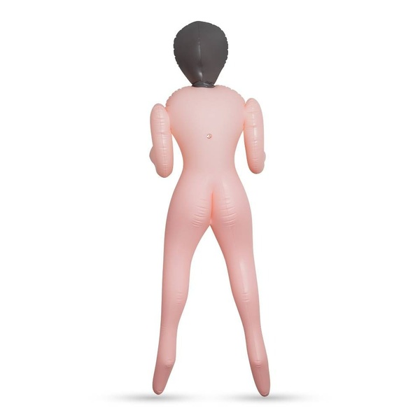 Секс-кукла с тремя рабочими отверстиями, со съемным мастурбатором, бежевая, 155 см С19634 фото