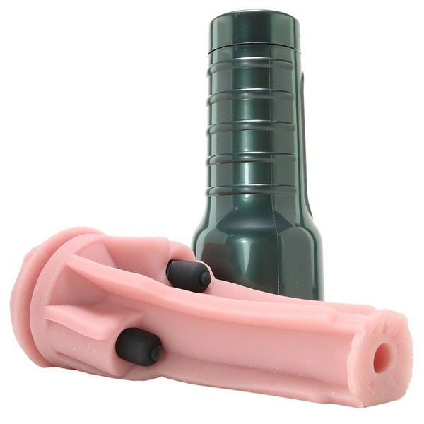 Мастурбатор в колбе с 3-мя вибропулями Fleshlight Vibro Pink Lady Touch FL17347 фото