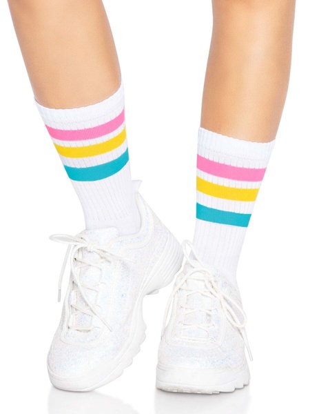 Шкарпетки жіночі в смужку Leg Avenue Pride crew socks Pansexual, 37–43 размер SO8585 фото