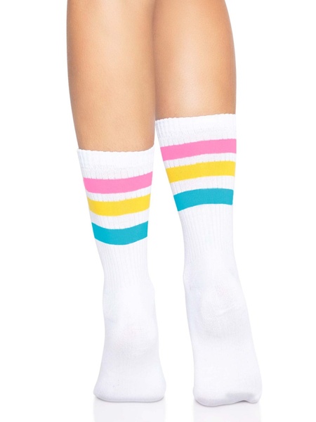 Носки женские в полоску Leg Avenue Pride crew socks Pansexual, 37–43 размер SO8585 фото