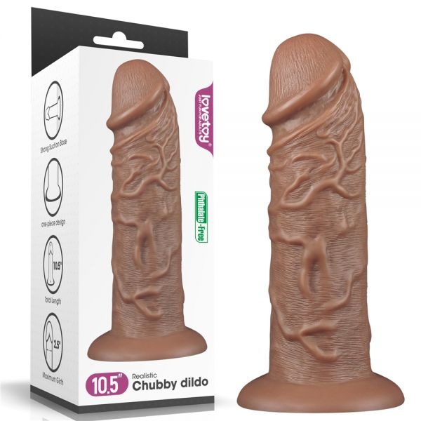 Фалос-гігант з присосками 10.5 King-size Dildo, коричневий RDNI-310080 фото