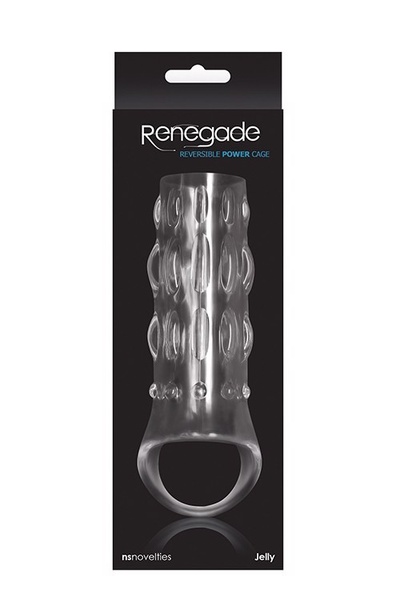Насадка на пенис, ребристая с открытой головкой NS Novelties Renegade Power Cage, прозрачный NN280192 фото