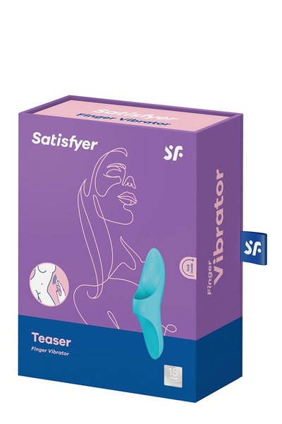 Универсальный вибратор на палец Satisfyer Teaser, бирюзовый T360166 фото