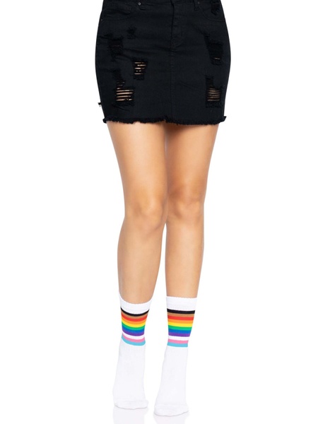 Носки женские в полоску Leg Avenue Pride crew socks Rainbow, 37–43 размер SO8584 фото