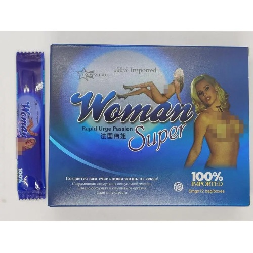 Женский возбудитель в каплях Woman Super 5 мл, (цена за упаковку, 12 стиков) B0590 фото