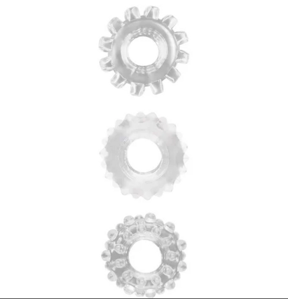 Набор эрекционных колец Gear Up Rings, Clear RDNI-291098 фото