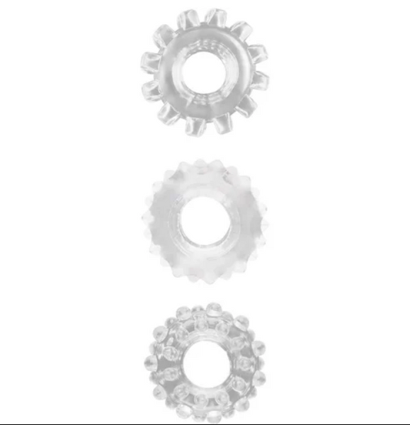 Набір ерекційних кілець Gear Up Rings, Clear RDNI-291098 фото