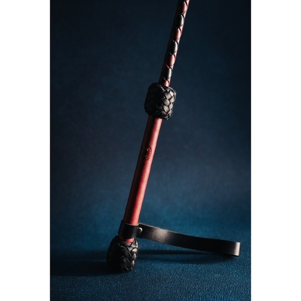 Стек с длинной ручкой Candy Hero, из натуральной кожи, черно-красный Slap BR1/55 -шкіра фото
