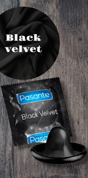 Презервативы Pasante Black Velvet черные (по 1 шт) PAS-554433 фото