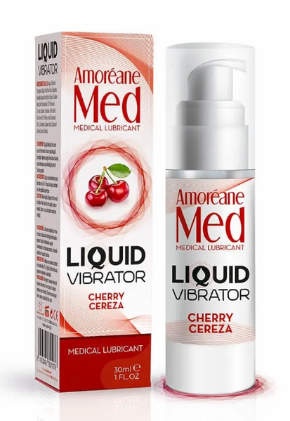Стимулюючий лубрикант від Amoreane Med: Liquid vibrator - Cherry (рідкий вібратор), 30 ml PS60107 фото