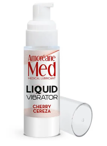 Стимулирующий лубрикант от Amoreane Med: Liquid vibrator - Cherry ( жидкий вибратор ), 30 ml PS60107 фото