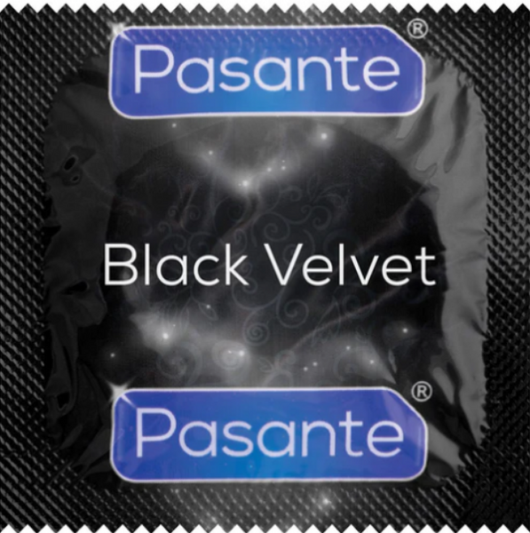Презервативи Pasante Black Velvet чорні (по 1 шт) PAS-554433 фото