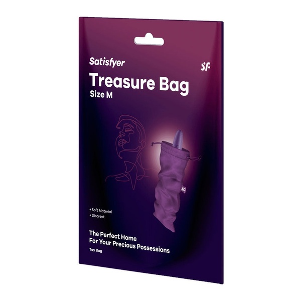 Чехол для хранения секс-девайсов Satisfyer Treasure Bag, фиолетовый, M T360606 фото