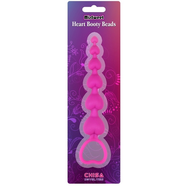 Анальная елочка Chisa Heart Booty Beads в форме розовых сердечек 89570 /CN-511489570 фото