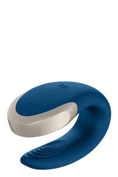 Люксовый Smart вибратор для пар Satisfyer Double Love Luxury, синий T360143 фото