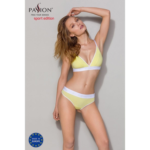 Спортивный топ с двойными бретелями Passion PS007 TOP M, yellow SO4276 фото