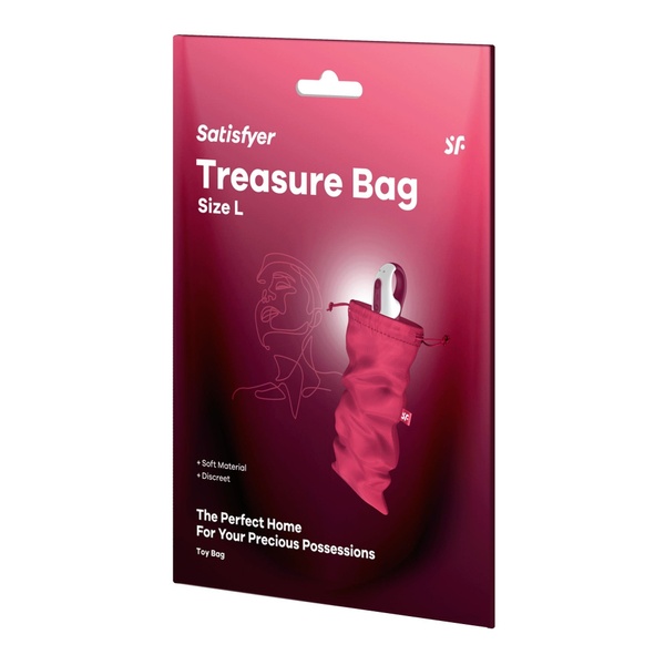 Чехол для хранения секс-девайсов Satisfyer Treasure Bag, розовый, L T360610 фото