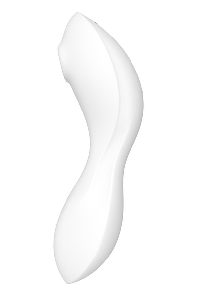 Вакуумний смарт-стимулятор із вібрацією Satisfyer Curvy Trinity 5 (White), керування зі смартфона SO6725 фото