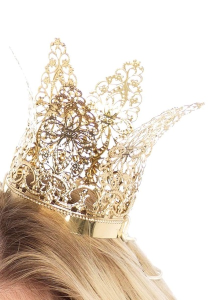 Корона миниатюрная Leg Avenue золотистая Filigree crown A2796 фото