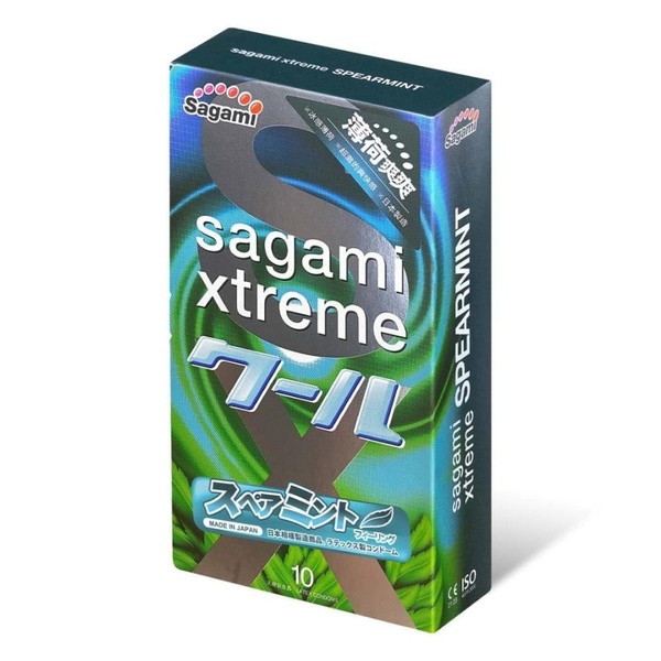 Презервативы латексные Sagami Xtreme Mint, с ароматом мяты (цена за упаковку, 10 штук) SG101405 фото