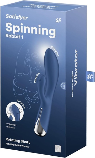 Вибратор кролик с ротацией Satisfyer Spinning Rabbit 1, синий T360584 фото