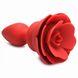 Анальная пробка с вибрацией и пультом Booty Sparks, со стоппером в виде розы, силиконовая, красная 47991/AG988-Large фото 2