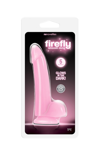 Фаллоимитатор светящийся NS Novelties FIREFLY SMOOTH GLOWING DONG 5INCH PINK T280291 фото