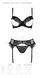 Комплект Passion KERRIA SET WITH OPEN BRA black S/M - ECO Passion SX0495 фото 5