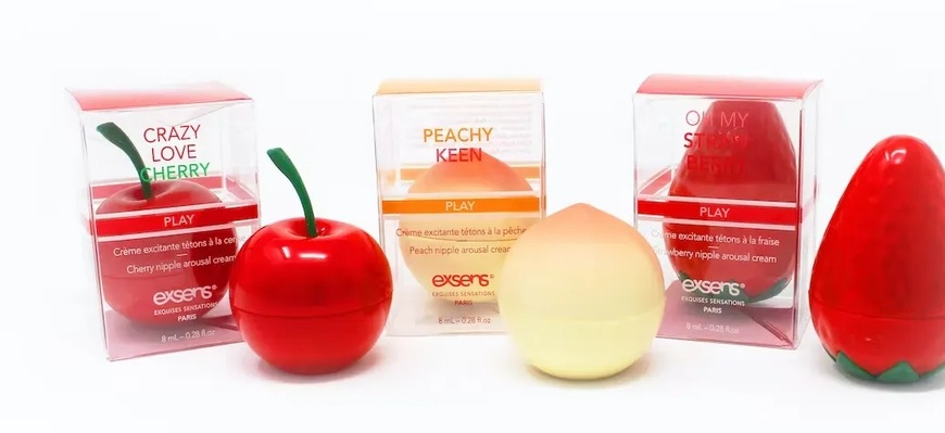 Збудливий крем для сосків EXSENS Peachy Keen (8 мл) з маслом жожоба та ши, їстівний, без цукру T252344 фото