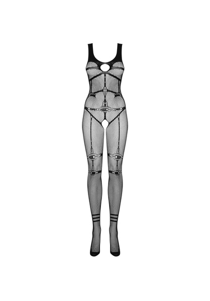 Комбинезон сетка Obsessive Bodystocking N123, чорный, One Size 411628 фото