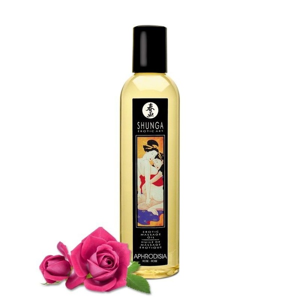 Масажна олія Shunga Aphrodisia - Roses (250 мл) натуральна зволожуюча SO2869 фото