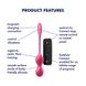 Вагінальні кульки з вібрацією Satisfyer Love Birds 2 Connect App Red SX0571 фото 3