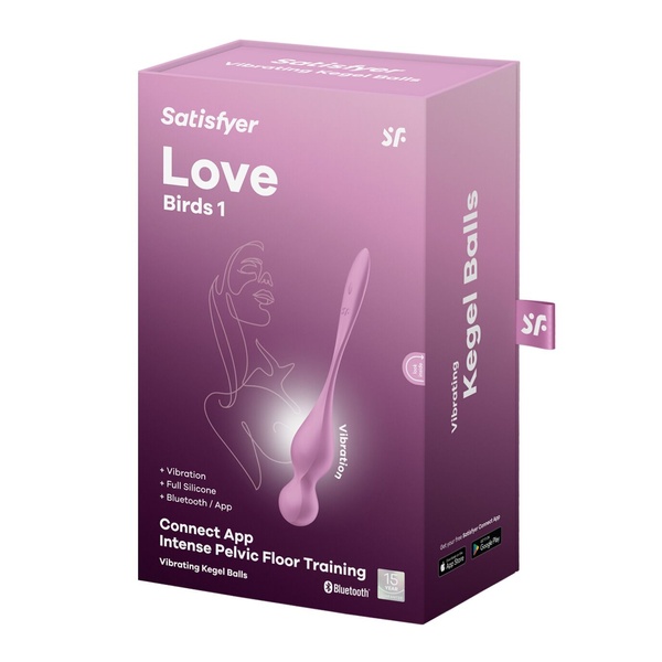 Вагинальные шарики с вибрацией Satisfyer Love Birds 1 Connect App Pink SX0570 фото