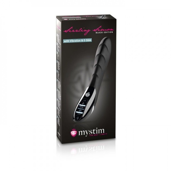 Вибратор с электростимуляцией Mystim Sizzling Simon eStim Black, миостимулятор SO3473 фото