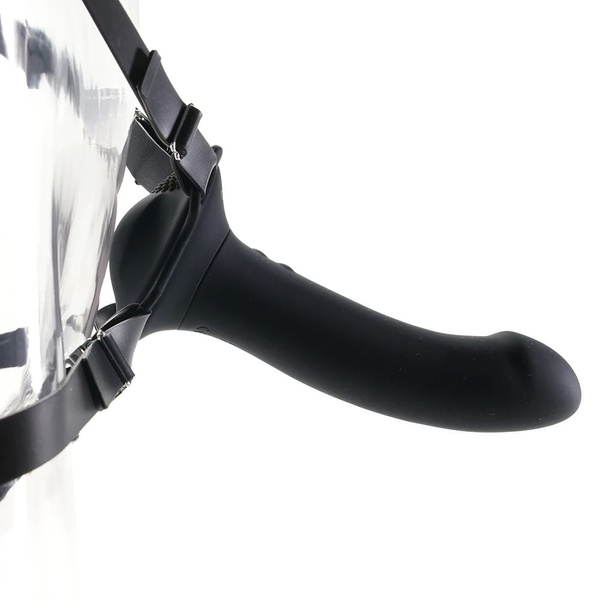 Страпон с вибрацией на ремнях California Exotic с пультом управления, черный, 16.5 см x 3.75 см CL14691 фото