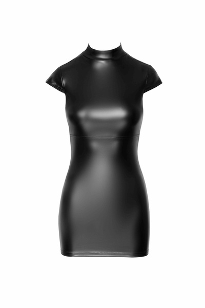 Платье виниловое, F309 Noir Handmade Fantasy с вырезом на спине, со шнуровкой, черное, размер S 13018/F309 фото