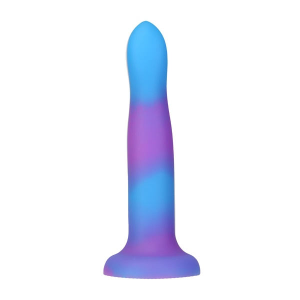 Светящийся в темноте фаллоимитатор ADDICTION Rave 8″ Glow in the Dark Dildo Blue Purple, 20,3 см SO6851 фото